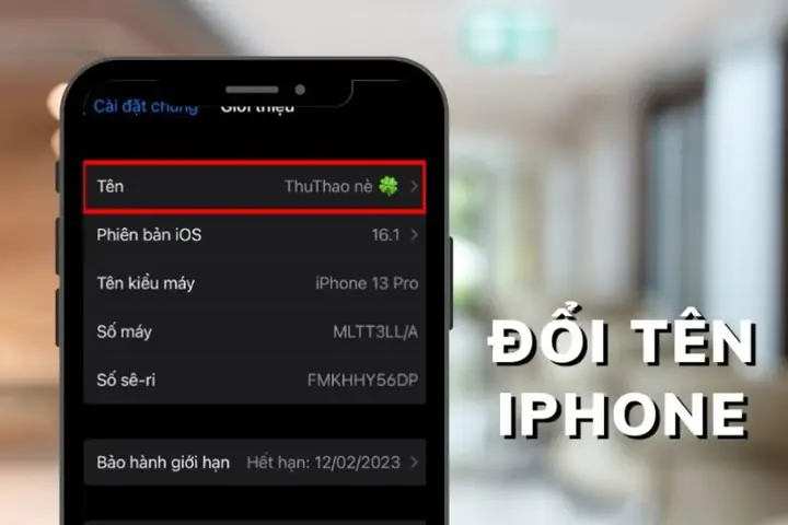 Đổi Tên Thiết Bị Iphone