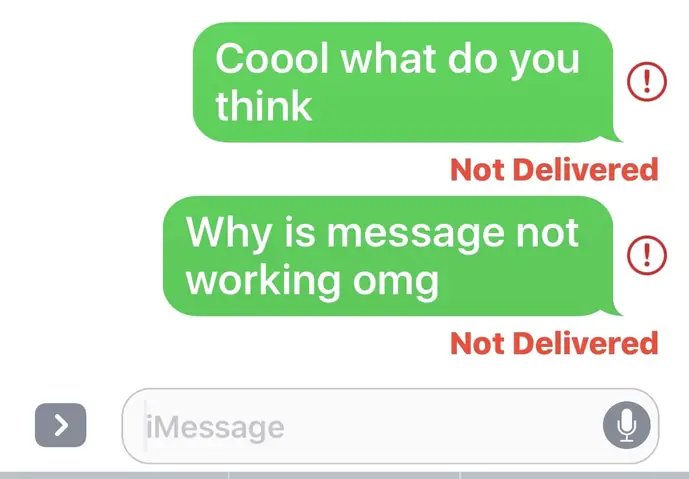 Iphone Text Message Not Delivered