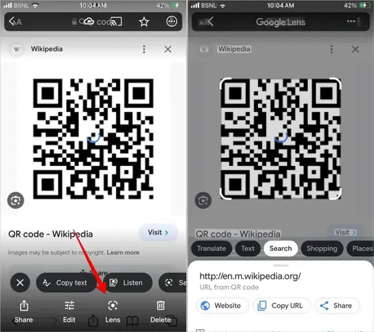 Open Qr Code From Image Iphone