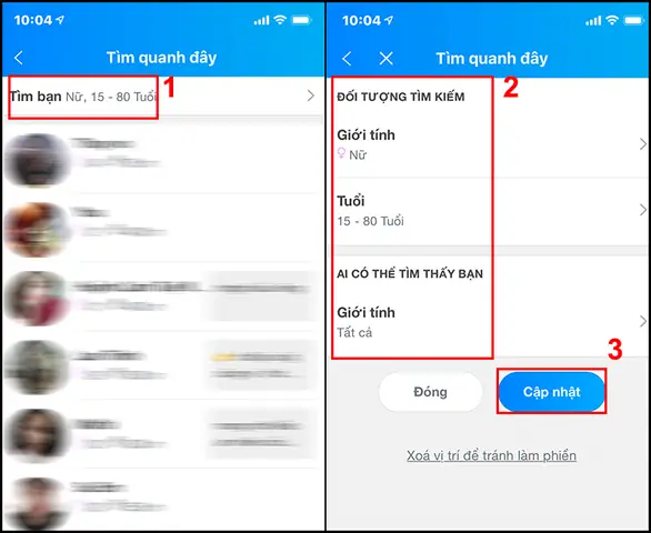 Tìm Quanh Đây Trên Zalo Iphone