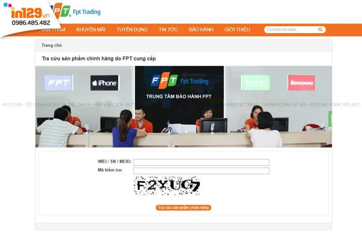 Tra Cứu Bảo Hành Iphone Fpt