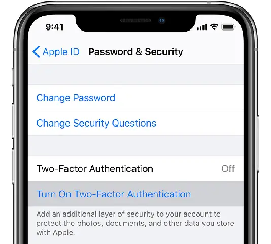 Turn Off 2 Factor Authentication Iphone